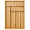 Juvale Silverware Organizer Tray - Brown Bamboo, 6-Slot, 14.5 x 10.25 x 1.75 in - Utensil Drawer Organizer & Cutlery Tray for Kitchen & Desk Use